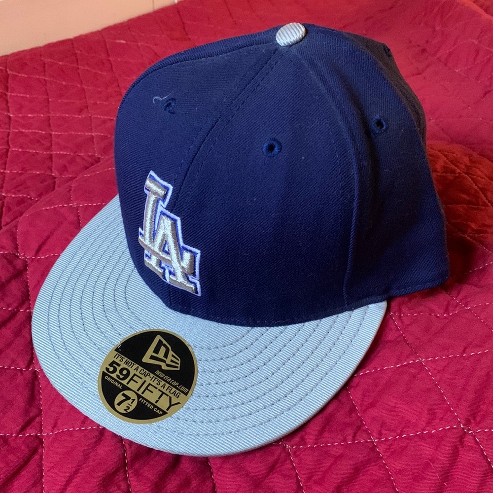 LA Dodgers MLB Blue/Grey Fitted Hat